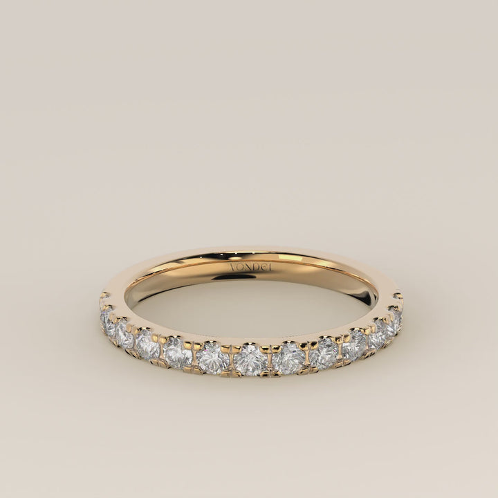 Manon - Lab Grown Diamond Row Ring Half Set Classic - 18K Gold