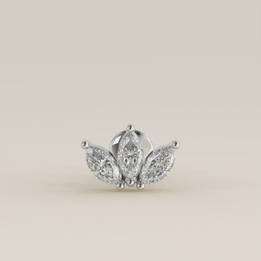 Éclat Trio Marquise Lab Grown Diamond Piercing