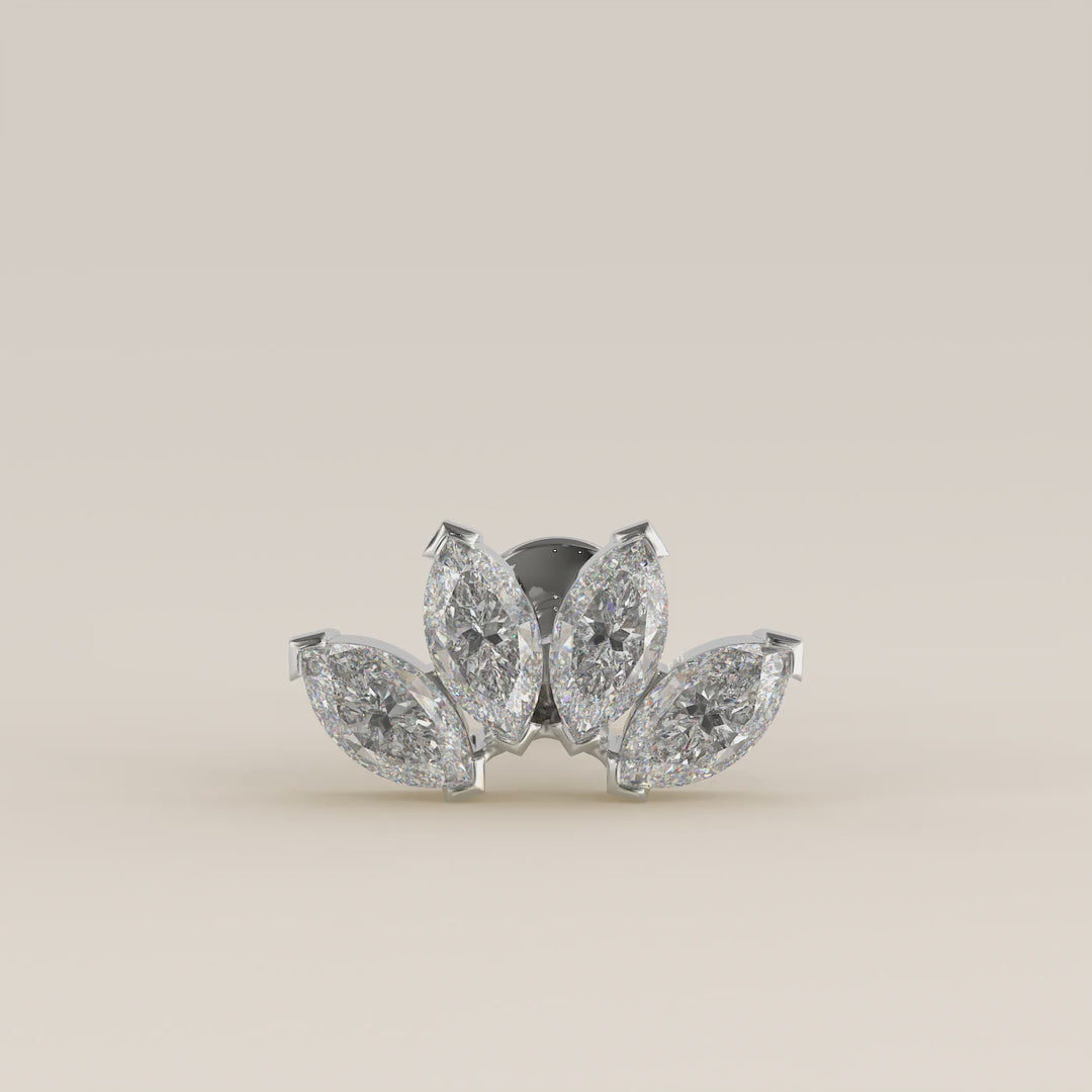 Éclat Quartet Marquise Lab Grown Diamond Piercing