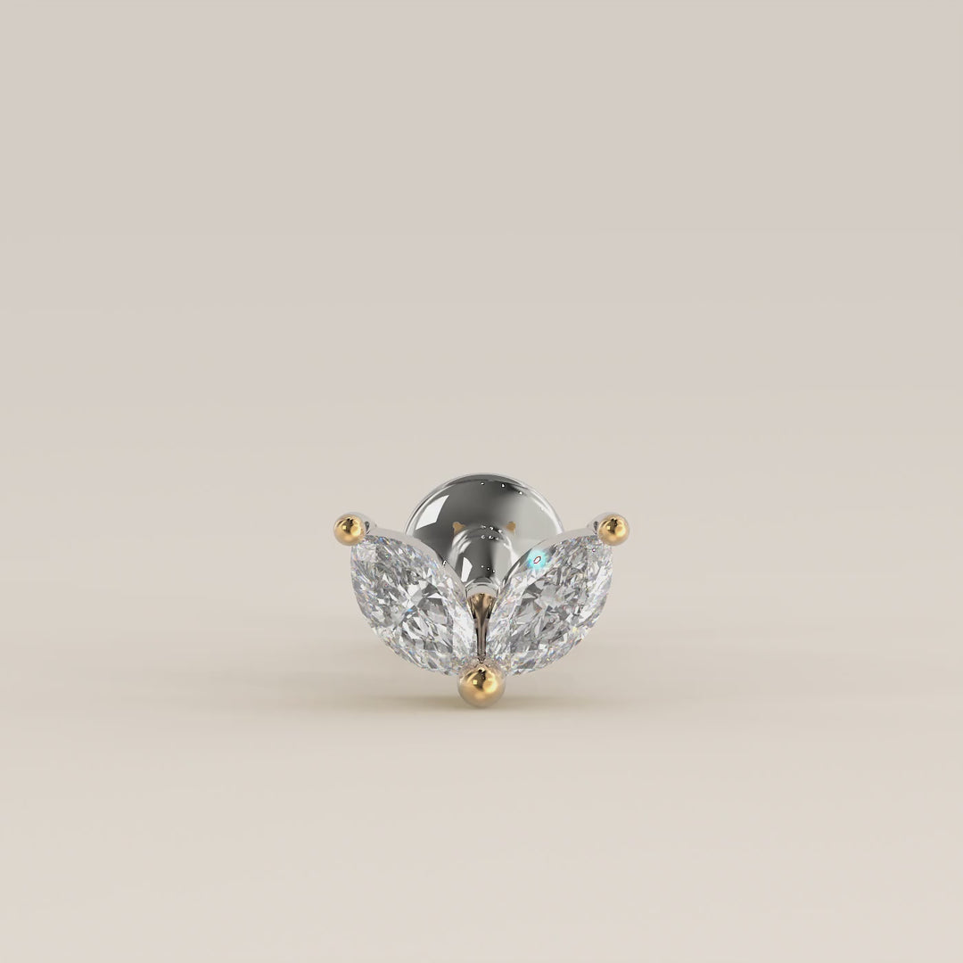 Éclat Duo Marquise Lab Grown Diamond Piercing