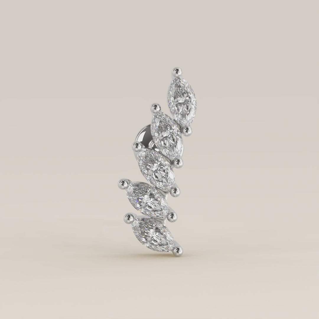 Celestial Marquise Climber Lab Grown Diamond Piercing