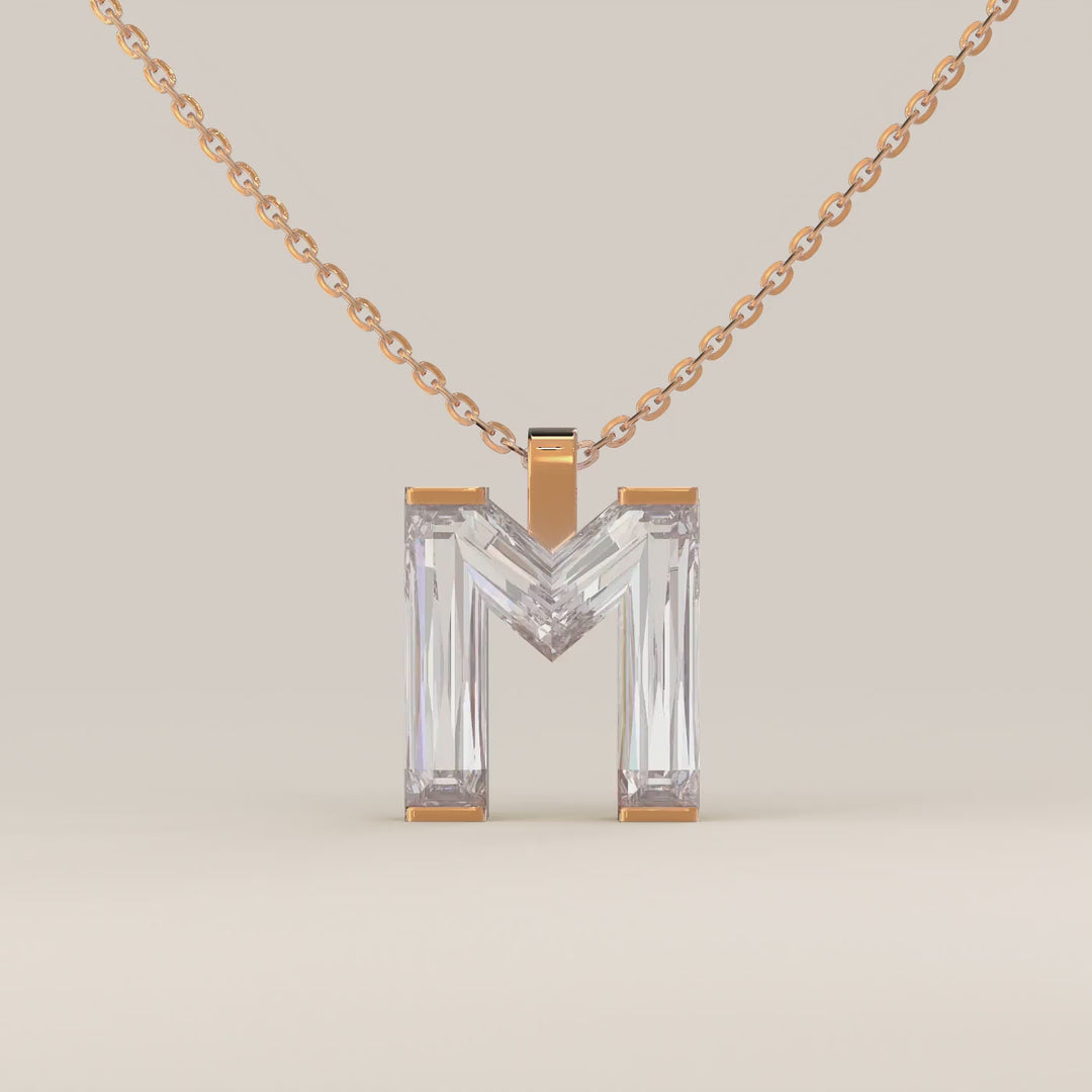 Joy - Lab Grown Diamond Initial Pendant Necklace