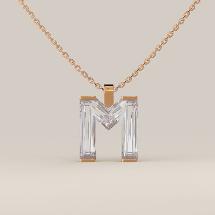 Joy - Lab Grown Diamond Initial Pendant Necklace