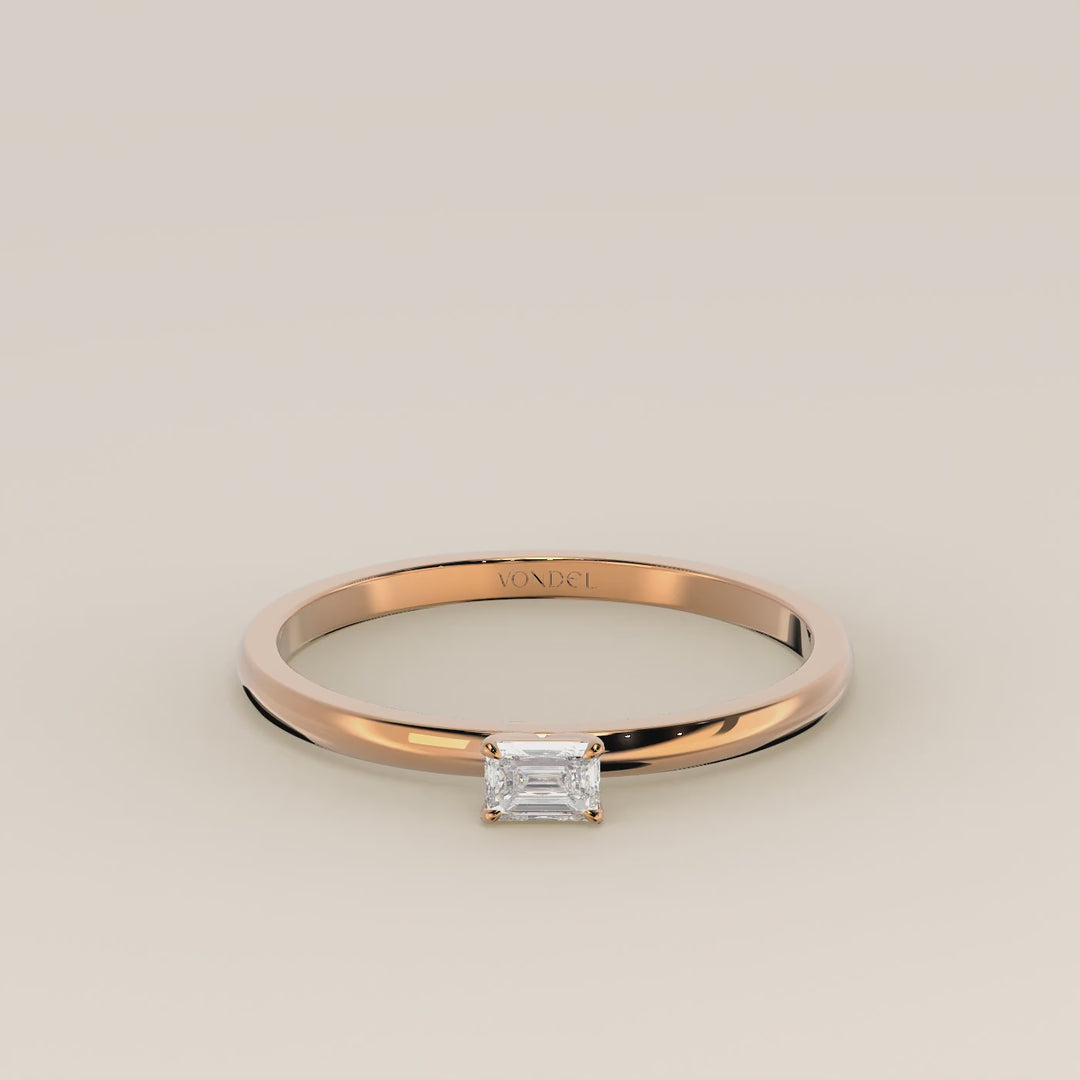 Maddie - Emerald Lab Grown Diamond Ring