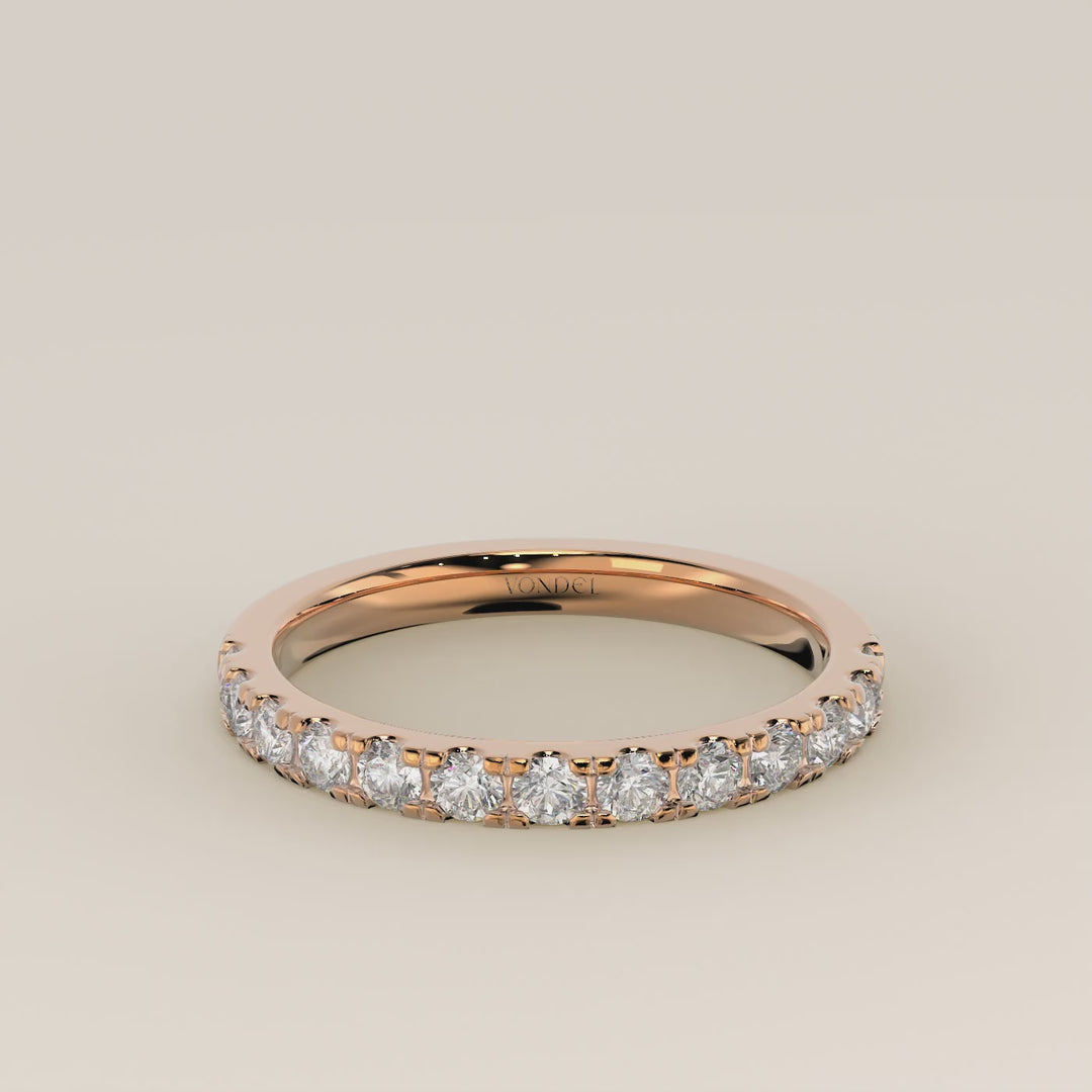 Manon - Lab Grown Diamond Row Ring Half Set Classic - 18K Gold