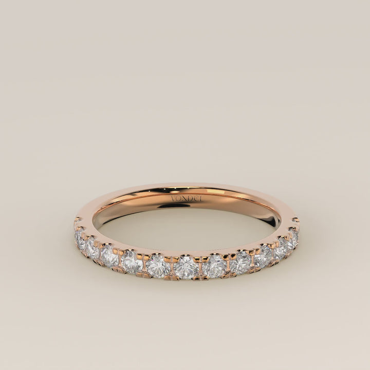 Manon - Lab Grown Diamond Row Ring Half Set Classic - 18K Gold