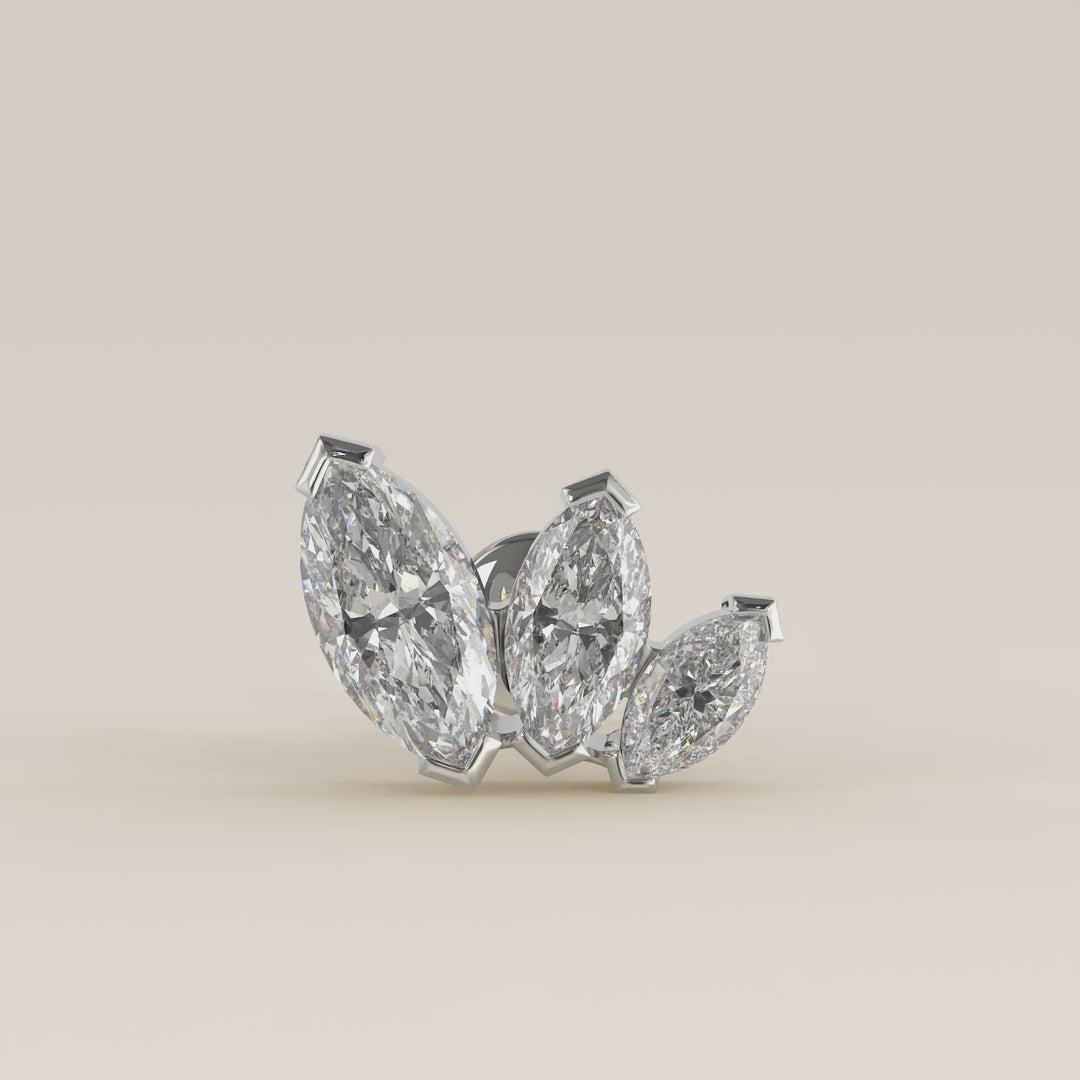 Éclat Graduated Trio Lab Grown Diamond Piercing