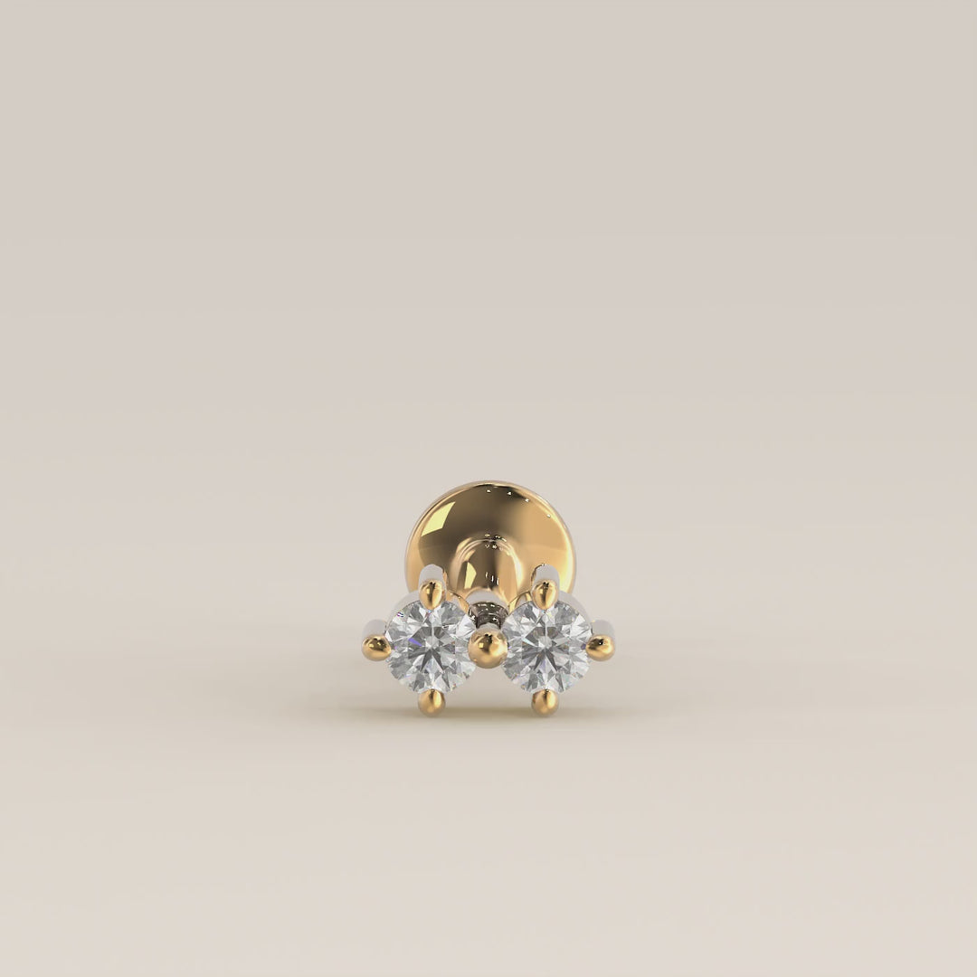 Luminous Duo Lab Grown Diamond Piercing