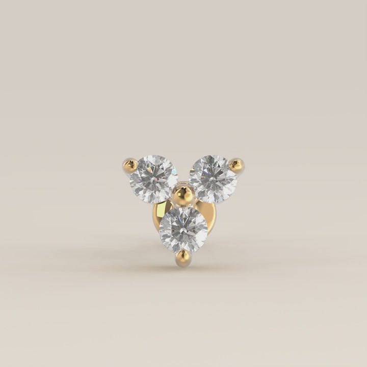 Luminous Trio Lab Grown Diamond Piercing