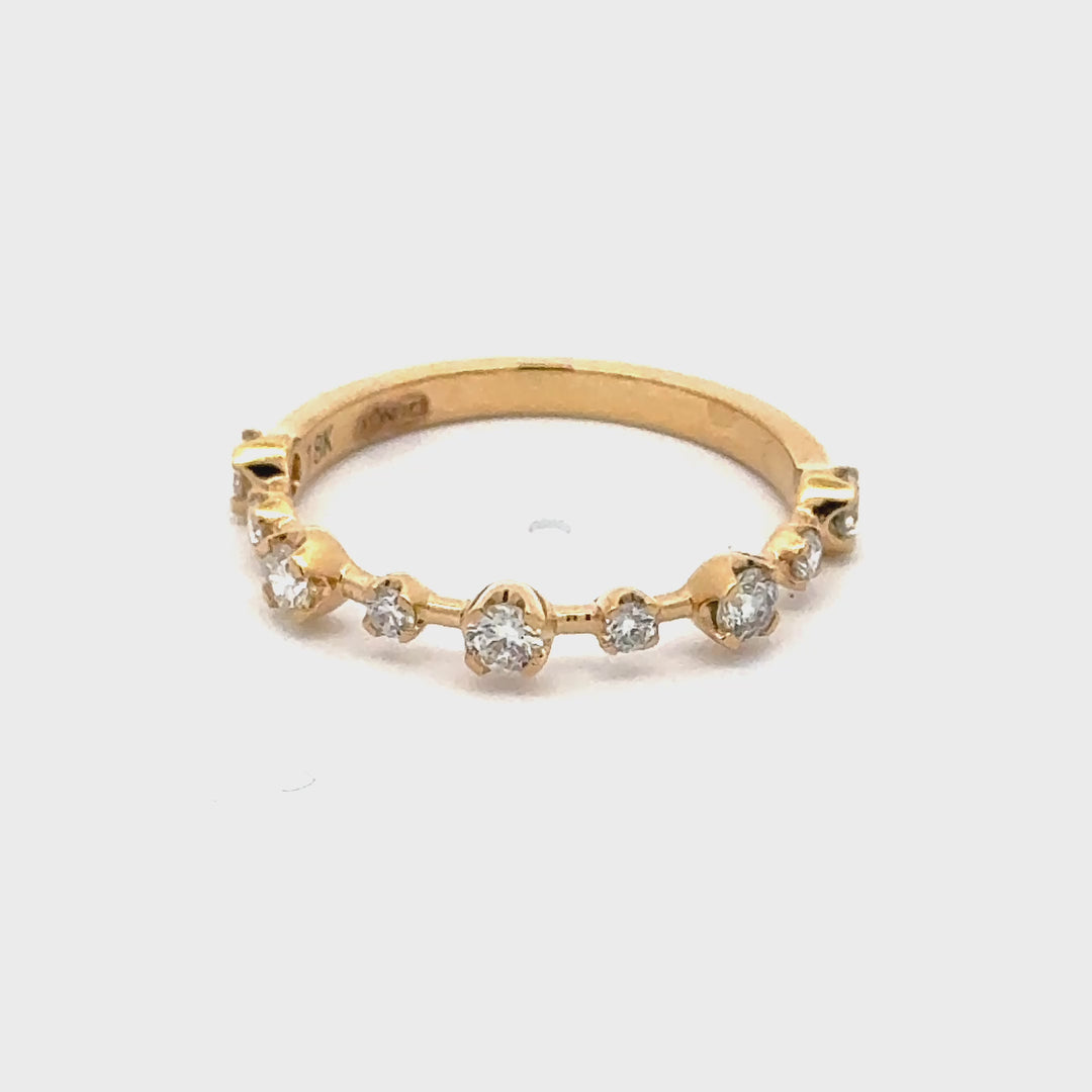 Multi Rond Briljant Ring - 18K Geelgoud - 0,43 ct