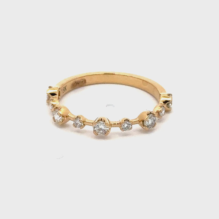 Multi Rond Briljant Ring - 18K Geelgoud - 0,43 ct