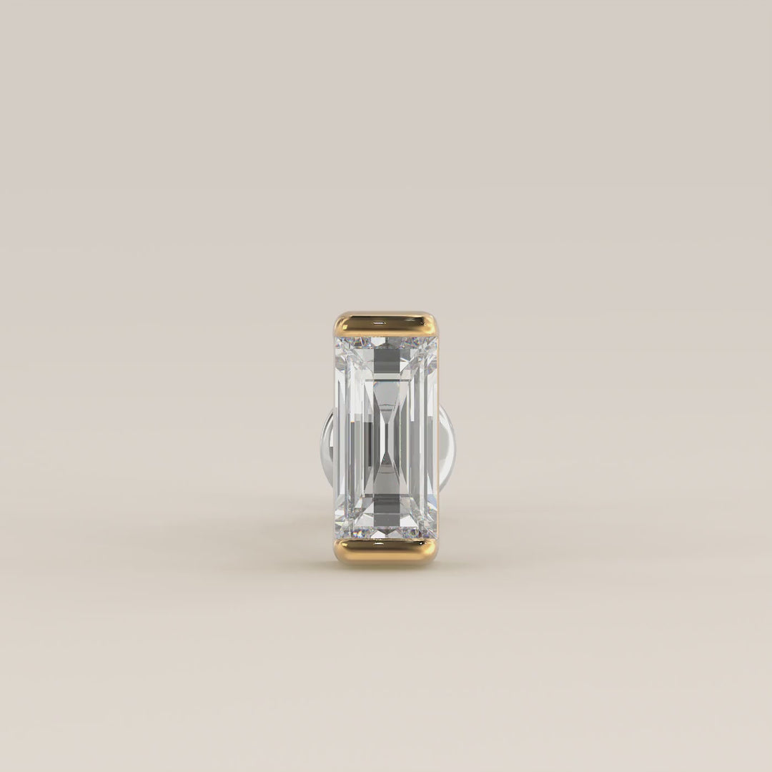 Baguette Lab Grown Diamond Piercing
