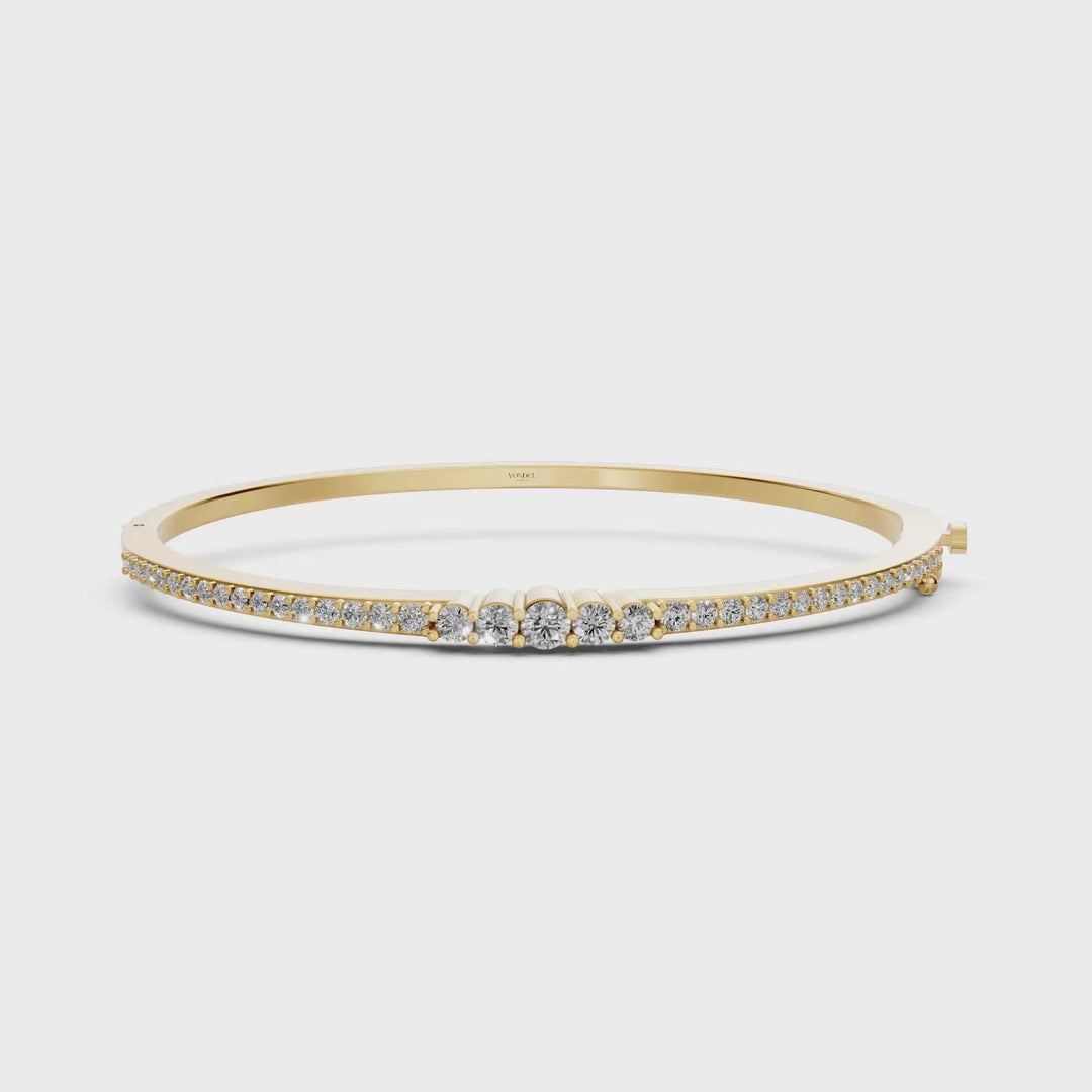Bangle met Verloop in Diamant-Grootte - 18k Goud - 1,3 ct