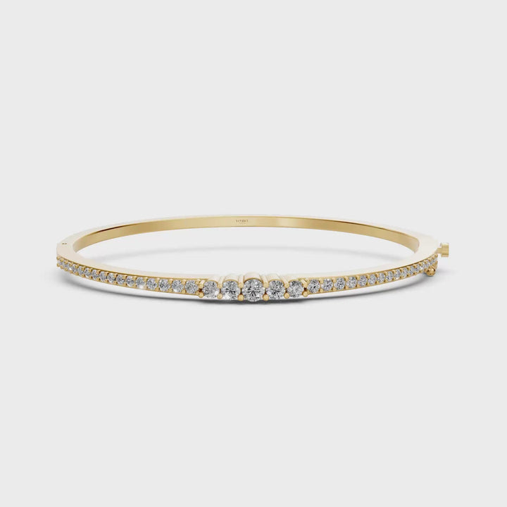 Bangle met Verloop in Diamant-Grootte - 18k Goud - 1,3 ct