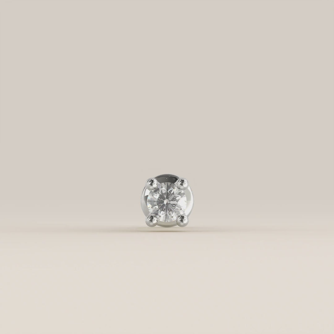 Signature Round Lab Grown Diamond Piercing