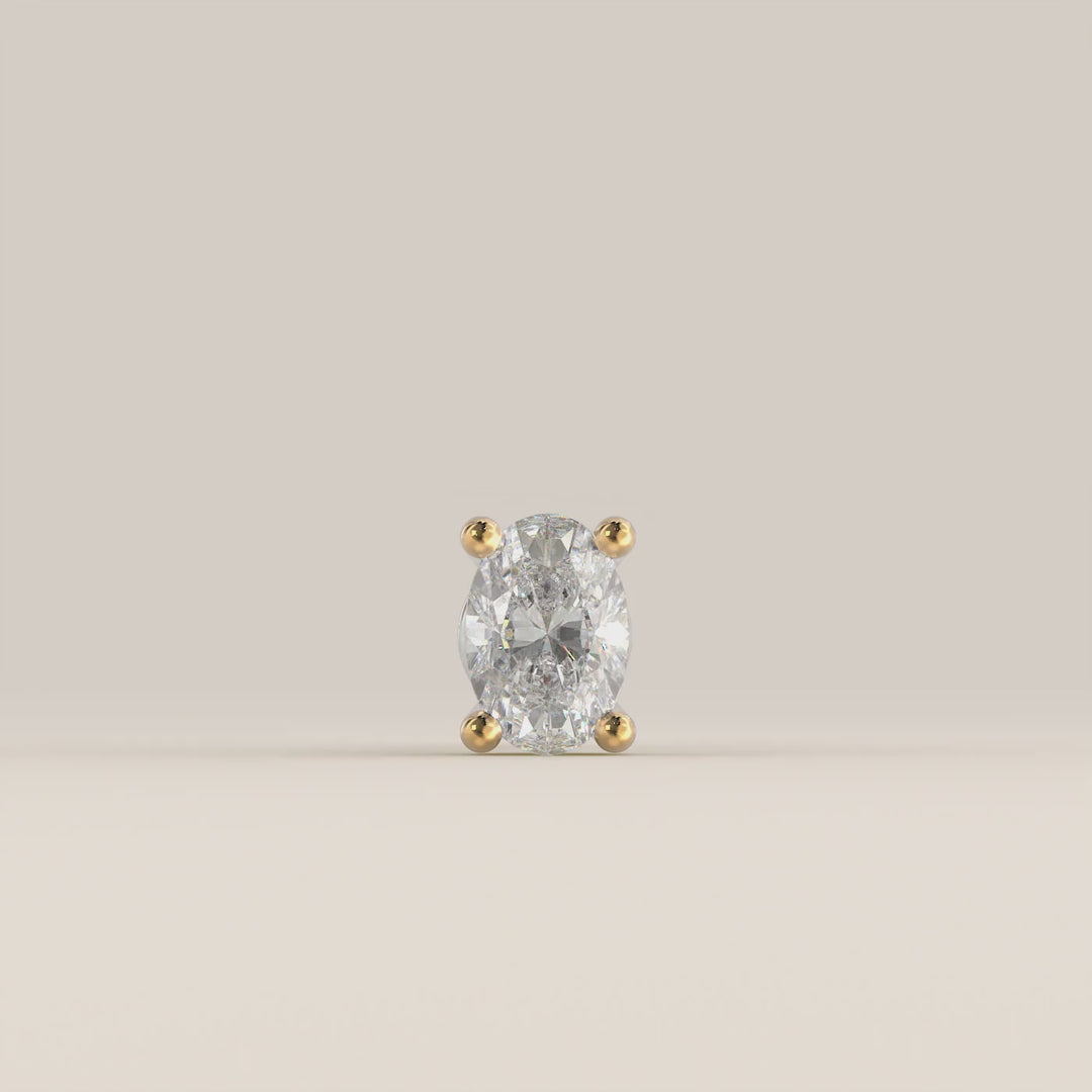 Signature Oval Lab Grown Diamond Piercing