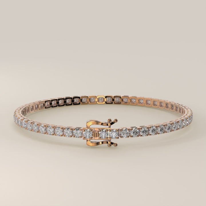 Amélie - En stock - Bracelet tennis classique en diamants de laboratoire sertis bas