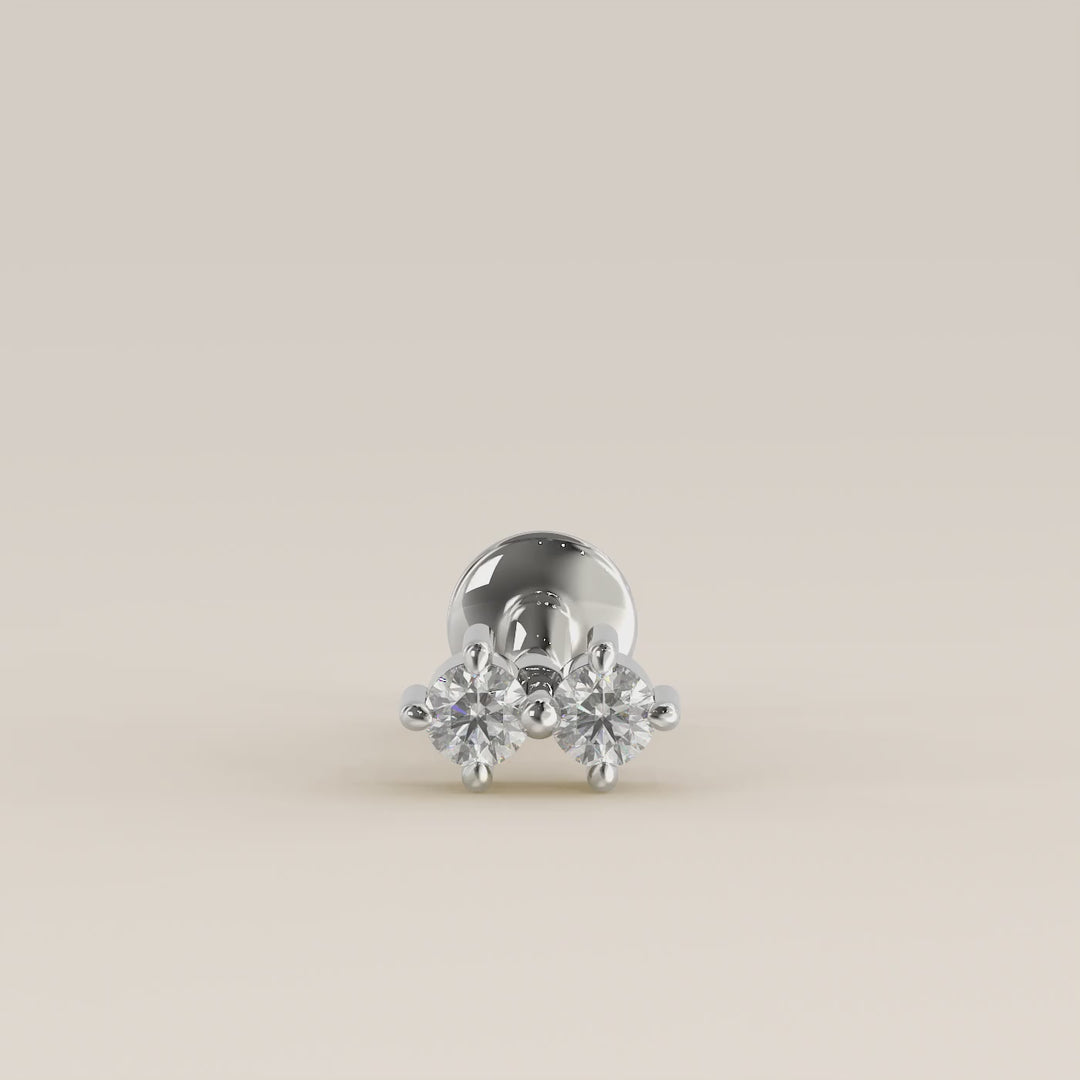 Luminous Duo Lab Grown Diamond Piercing