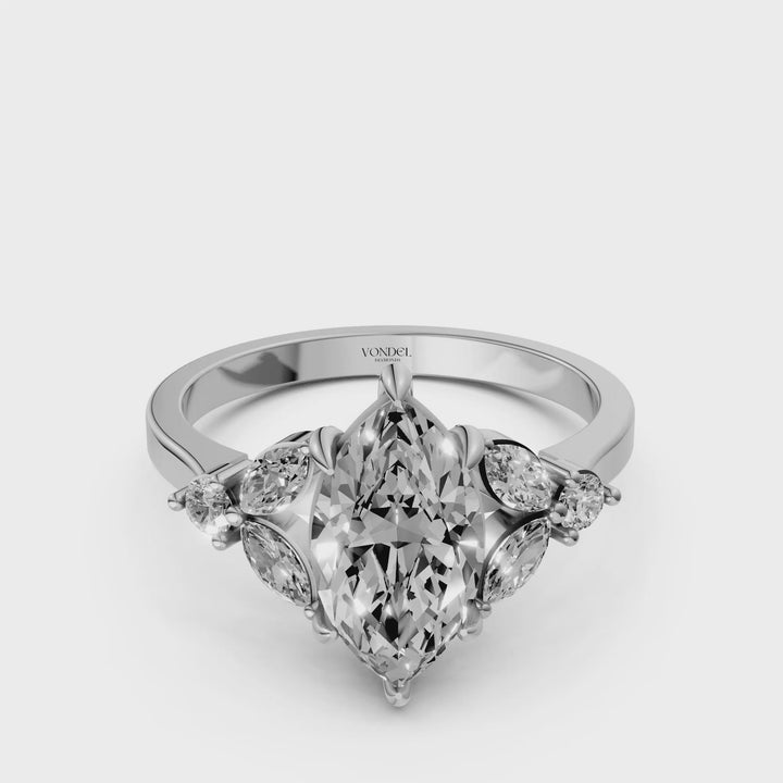 Marquise Multi Diamanten Ring - 1,96 ct