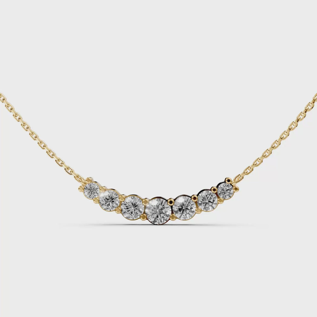 Diamond Bar Collier - 18K Goud