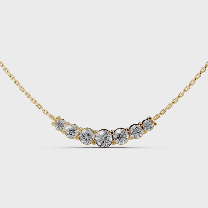 Diamond Bar Collier - 18K Goud