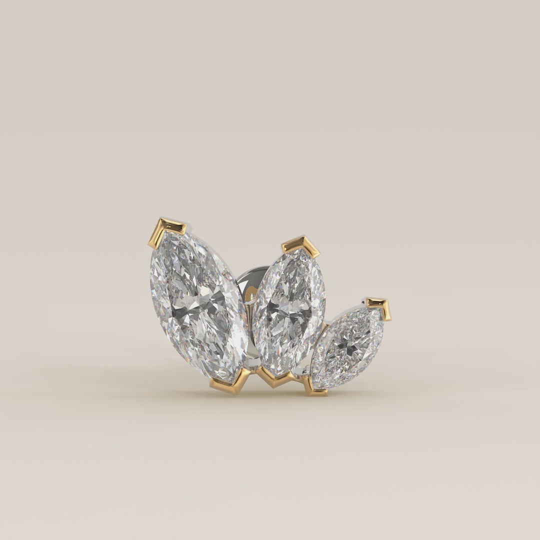 Éclat Graduated Trio Lab Grown Diamond Piercing