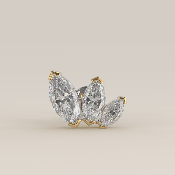 Éclat Graduated Trio Lab Grown Diamond Piercing