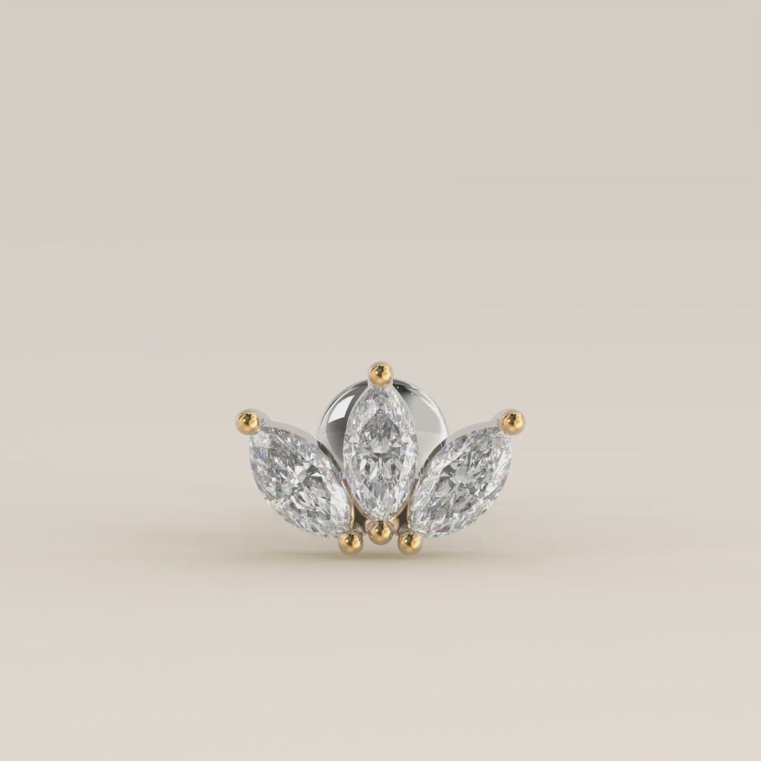 Éclat Trio Marquise Lab Grown Diamond Piercing