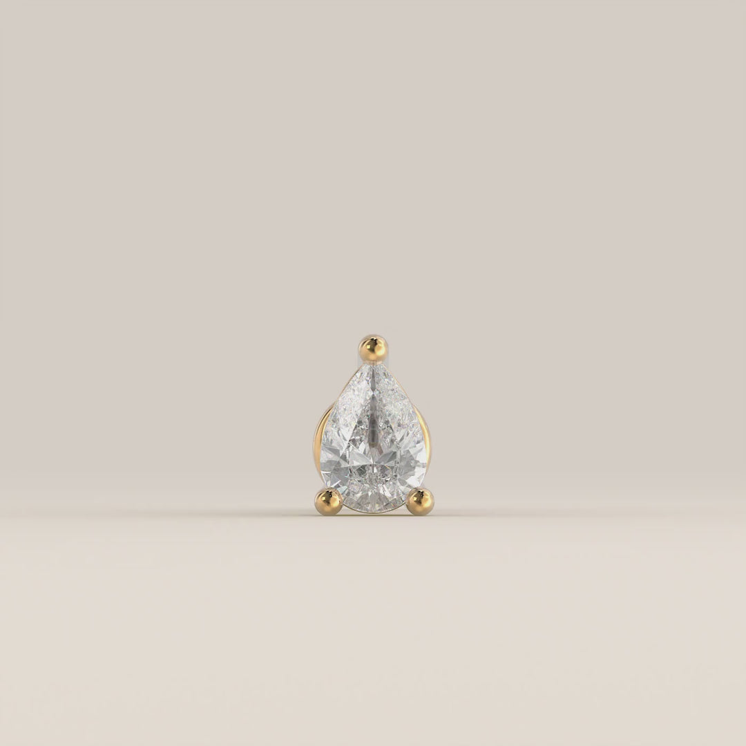 Signature Pear Lab Grown Diamond Piercing