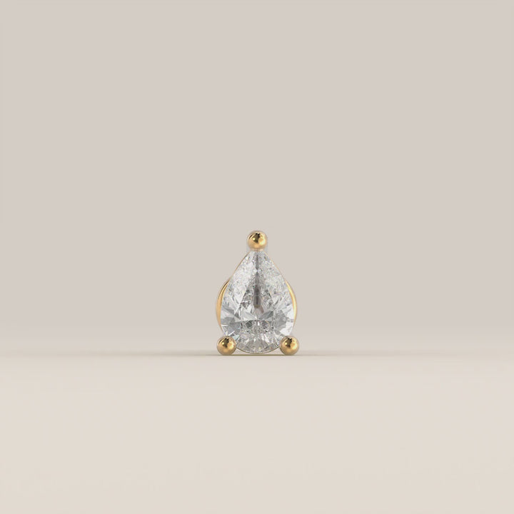 Signature Pear Lab Grown Diamond Piercing
