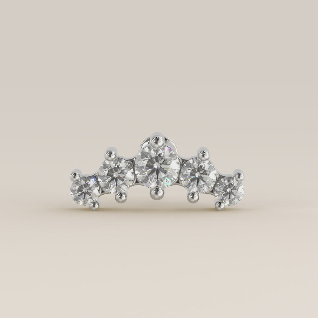 Celestial Row Small Lab Grown Diamond Piercing