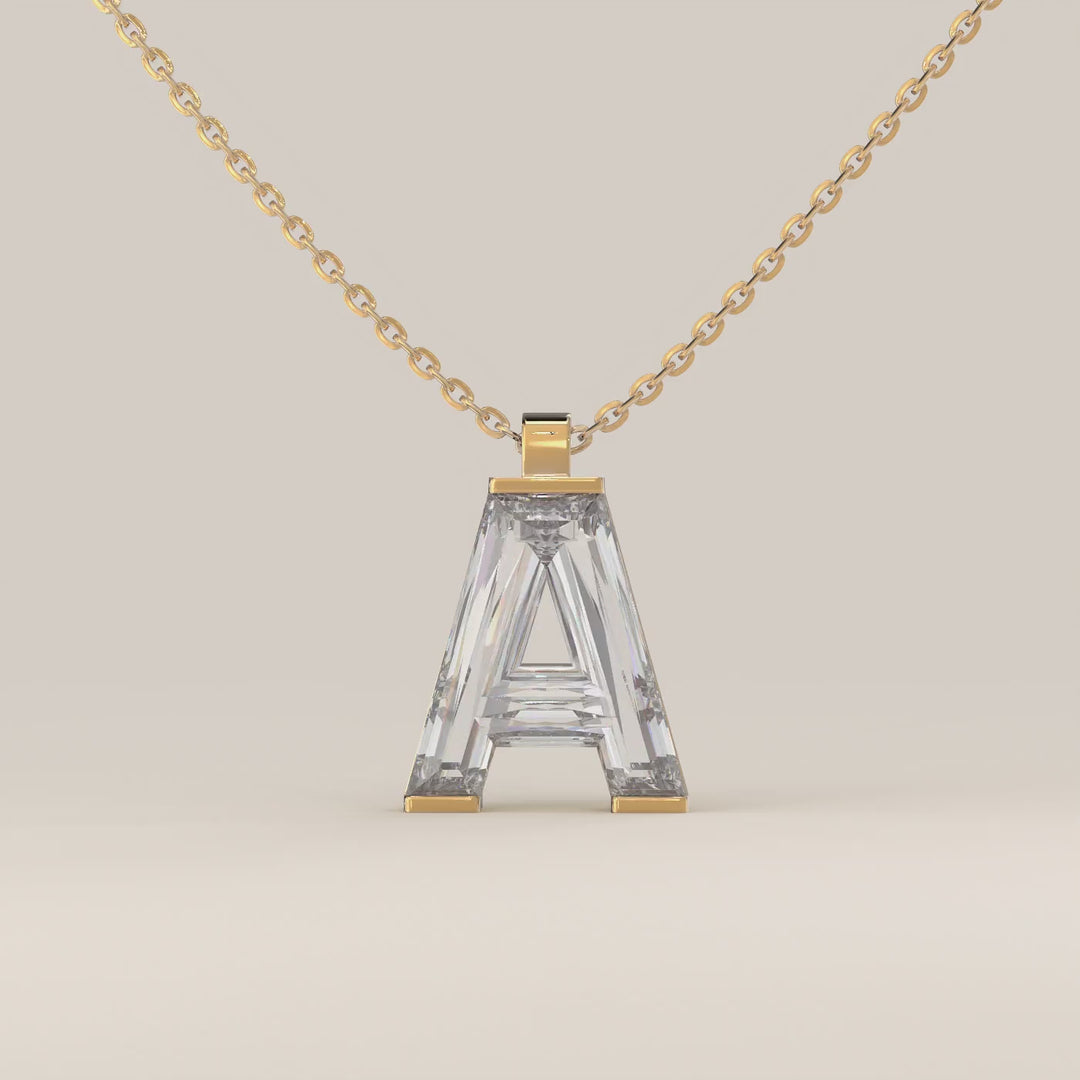 Joy - Lab Grown Diamond Initial Pendant Necklace