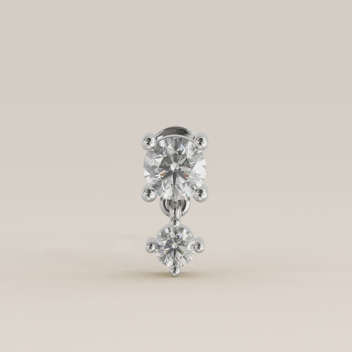 Cascade Round Pendant Medium Lab Grown Diamond Piercing