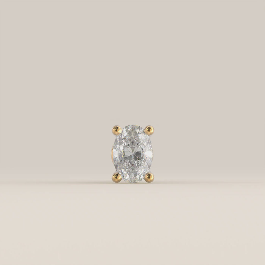 Signature Oval Lab Grown Diamond Piercing