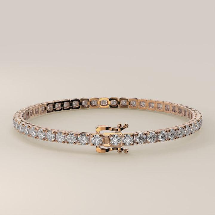 Amélie - En stock - Bracelet tennis classique en diamants de laboratoire sertis bas