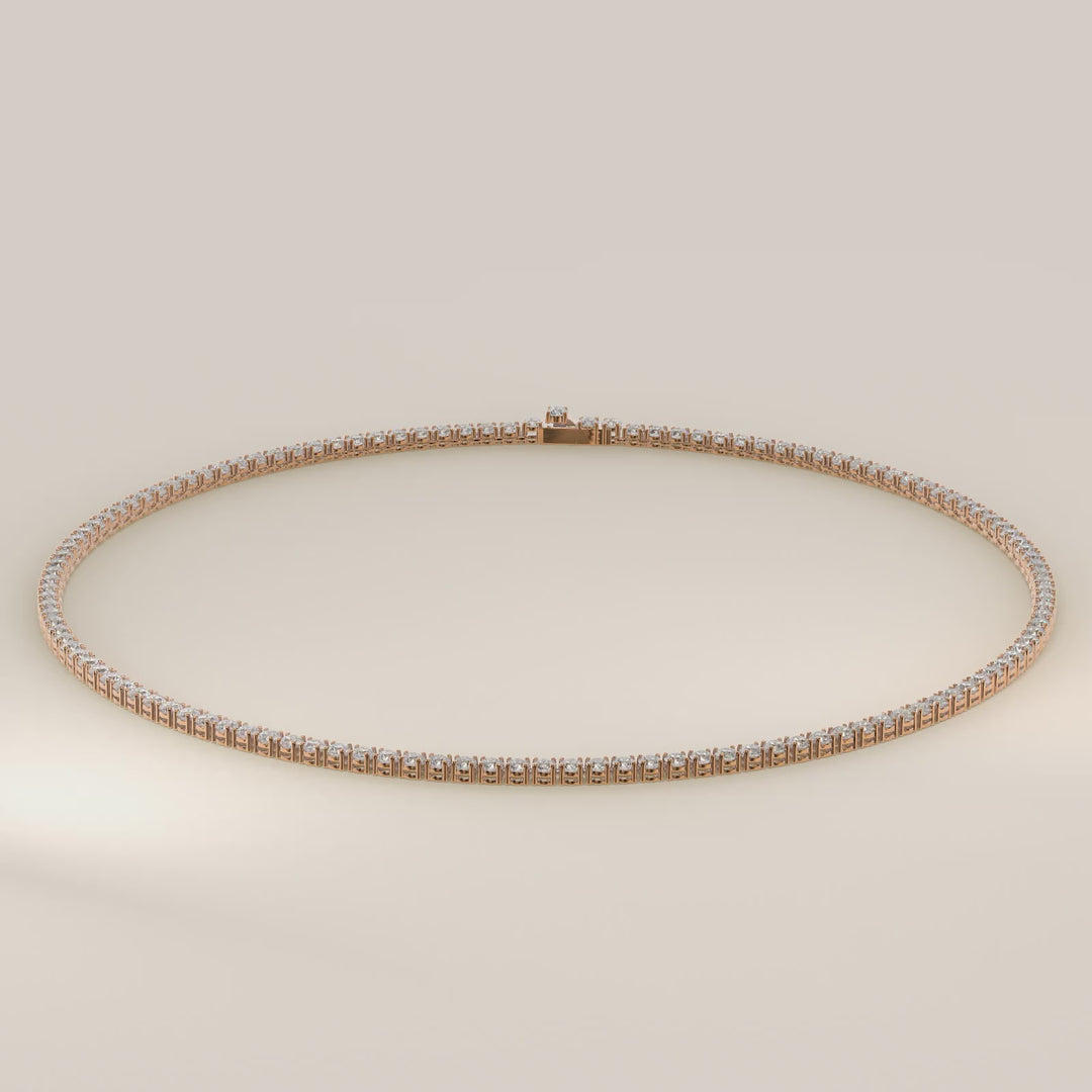 Chris - Lab Grown Diamond Tennis Necklace 42 cm - 15 ct