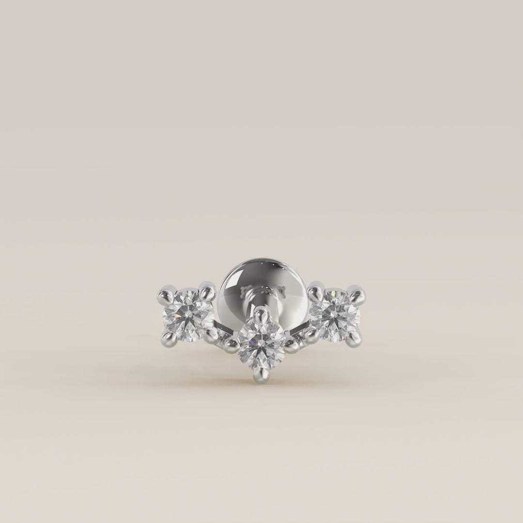 Luminous Trilogy Lab Grown Diamond Piercing