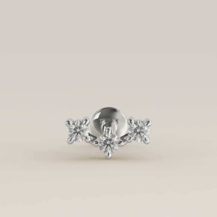 Luminous Trilogy Lab Grown Diamond Piercing