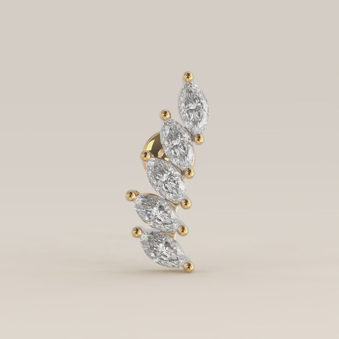 Celestial Marquise Climber Lab Grown Diamond Piercing