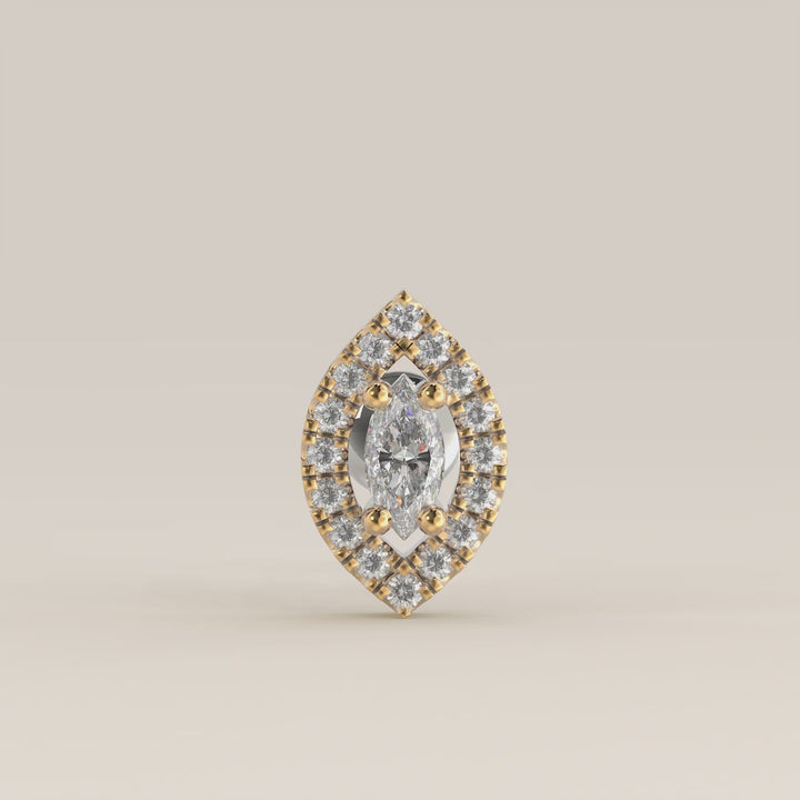 Aura Marquise Lab Grown Diamond Halo Piercing