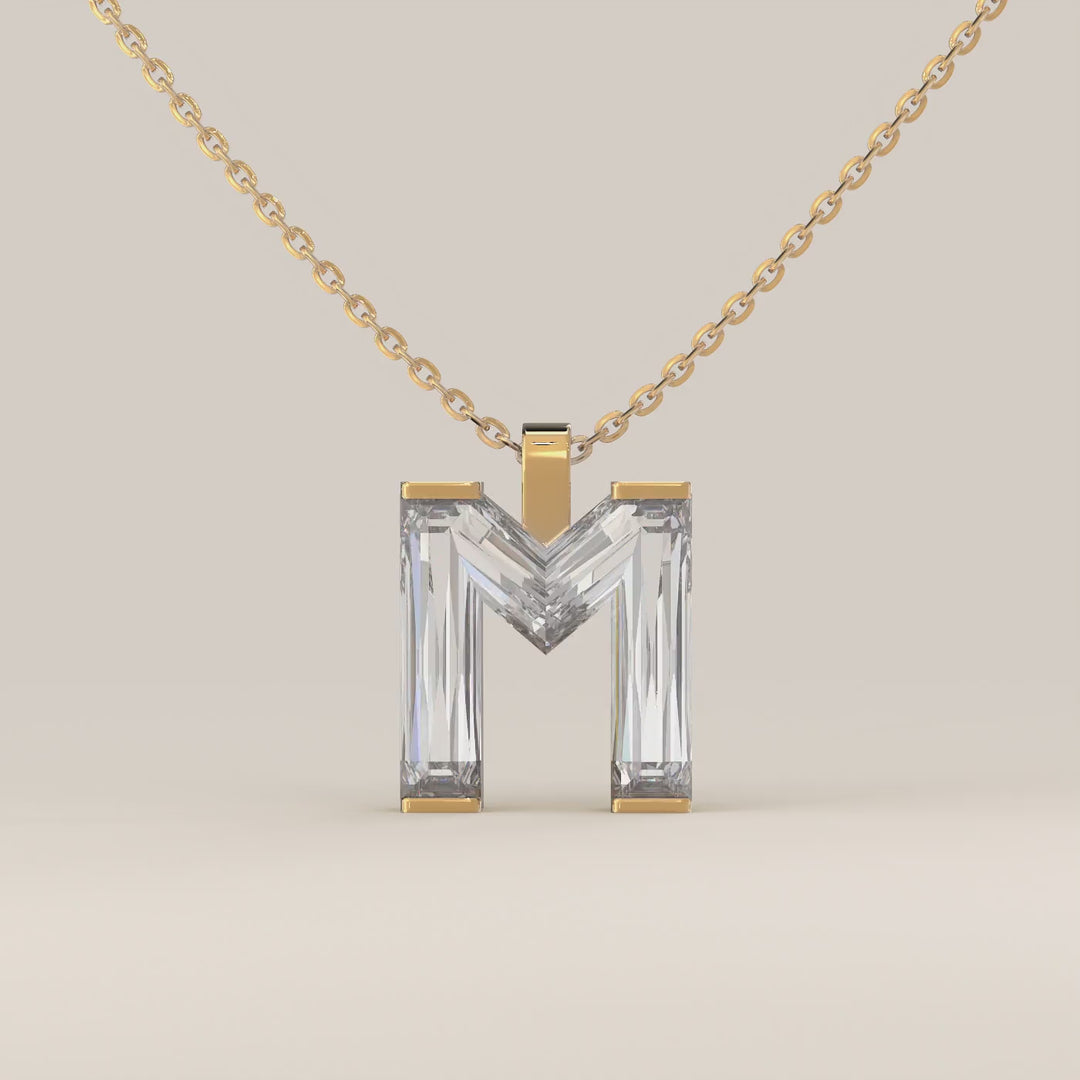 Joy - Lab Grown Diamond Initial Pendant Necklace