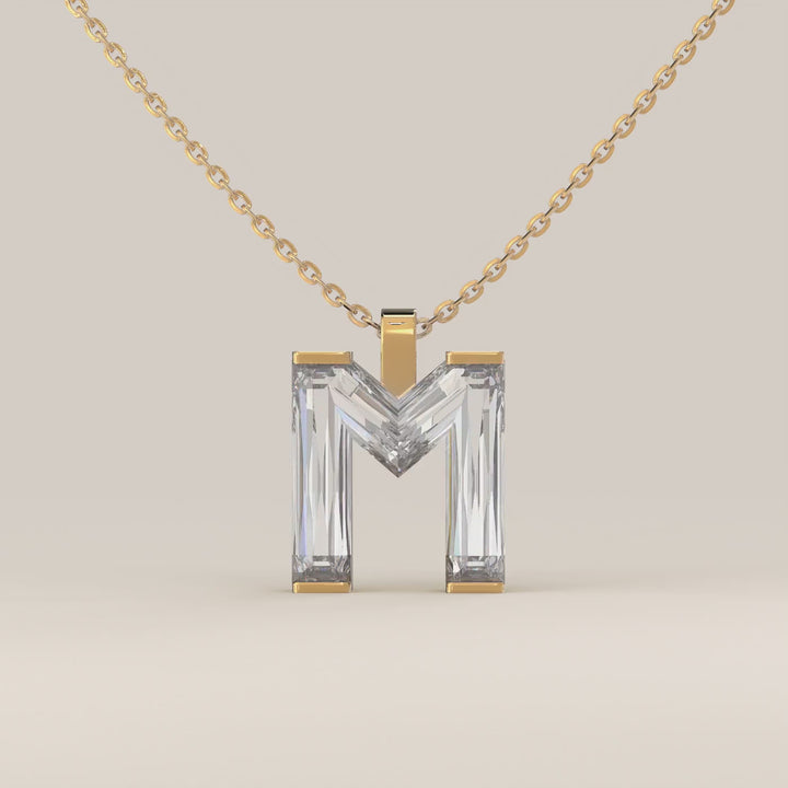 Joy - Lab Grown Diamond Initial Pendant Necklace