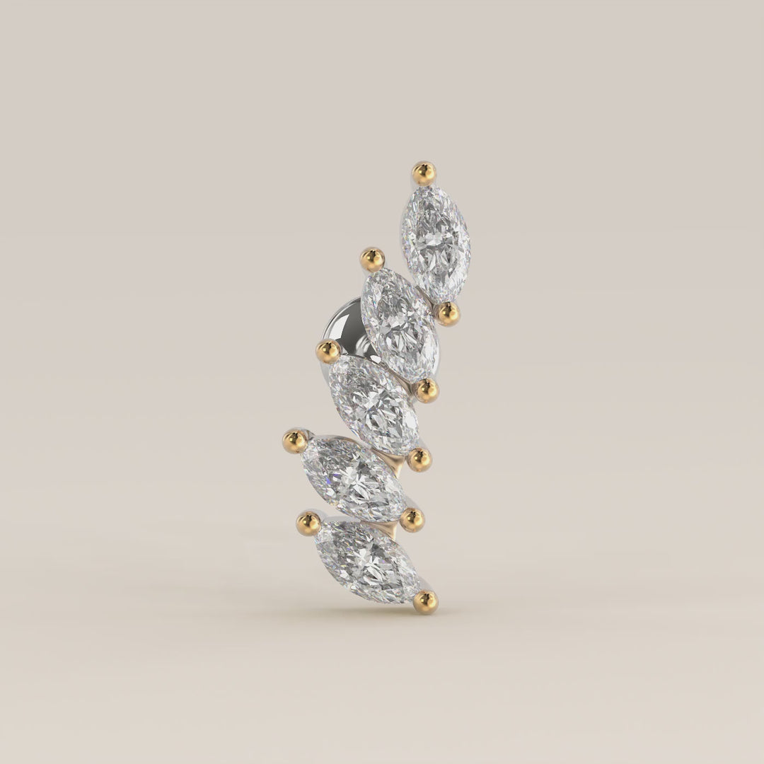Celestial Marquise Climber Lab Grown Diamond Piercing