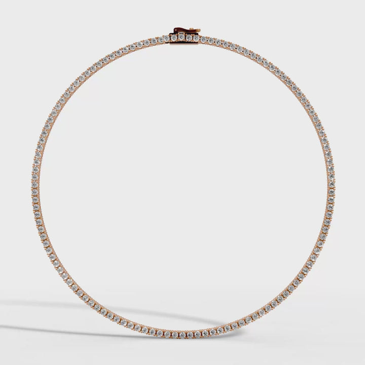 Tennis Choker Ketting - 18K Geelgoud - 8,00 ct