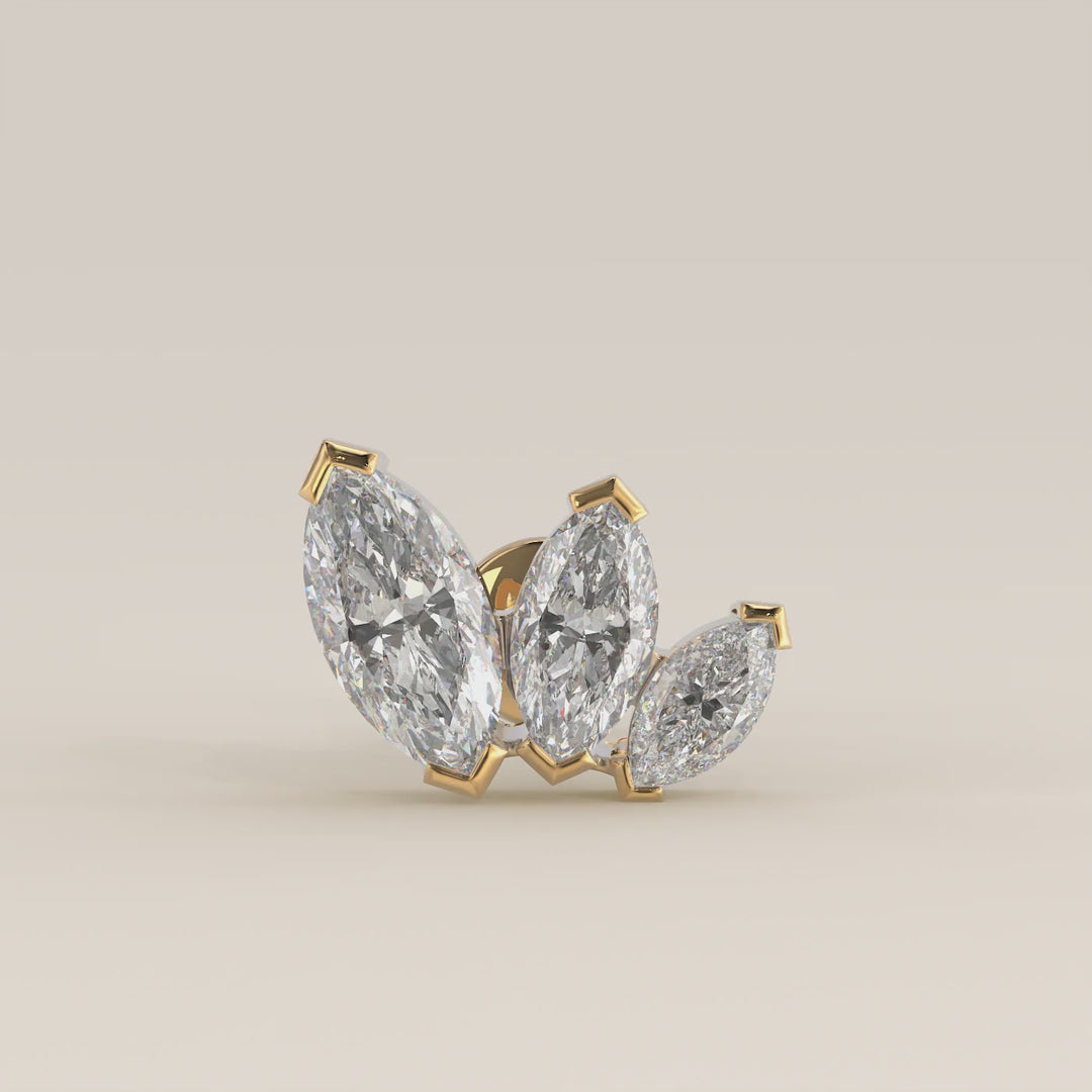 Éclat Graduated Trio Lab Grown Diamond Piercing