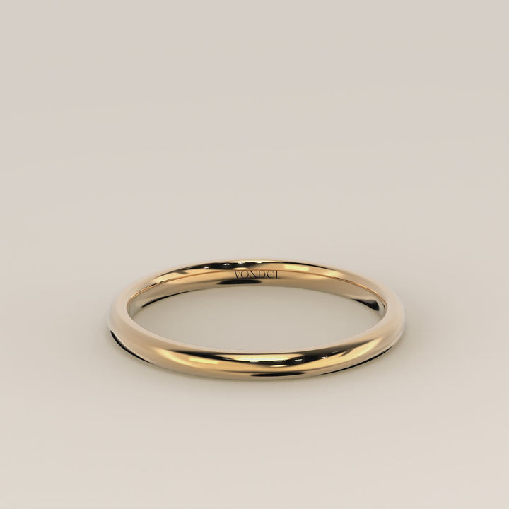 Trouwring plain band 2 mm, geelgoud