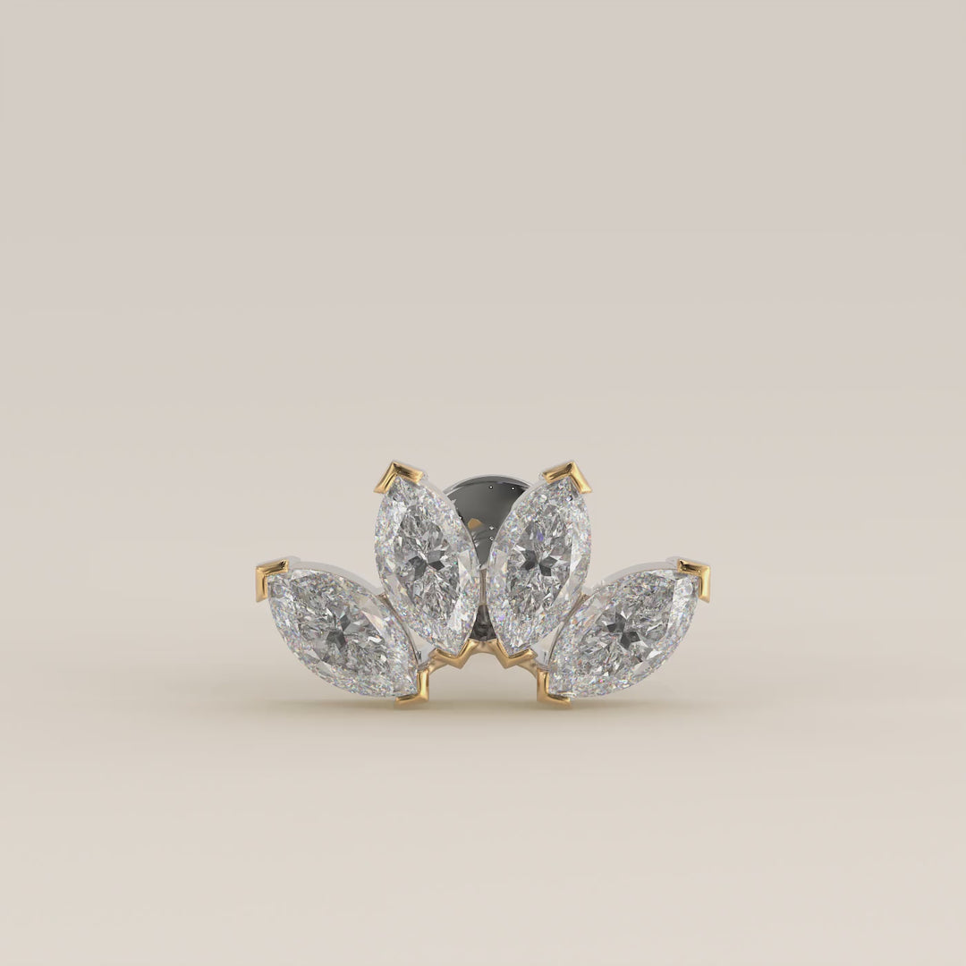 Éclat Quartet Marquise Lab Grown Diamond Piercing
