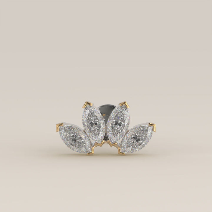 Éclat Quartet Marquise Lab Grown Diamond Piercing