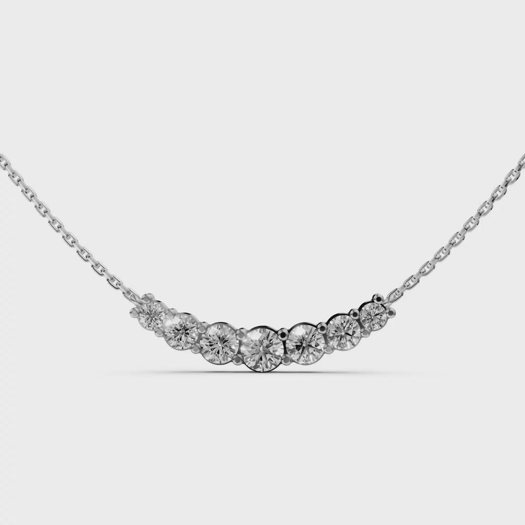 Diamond Bar Collier - 18K Goud