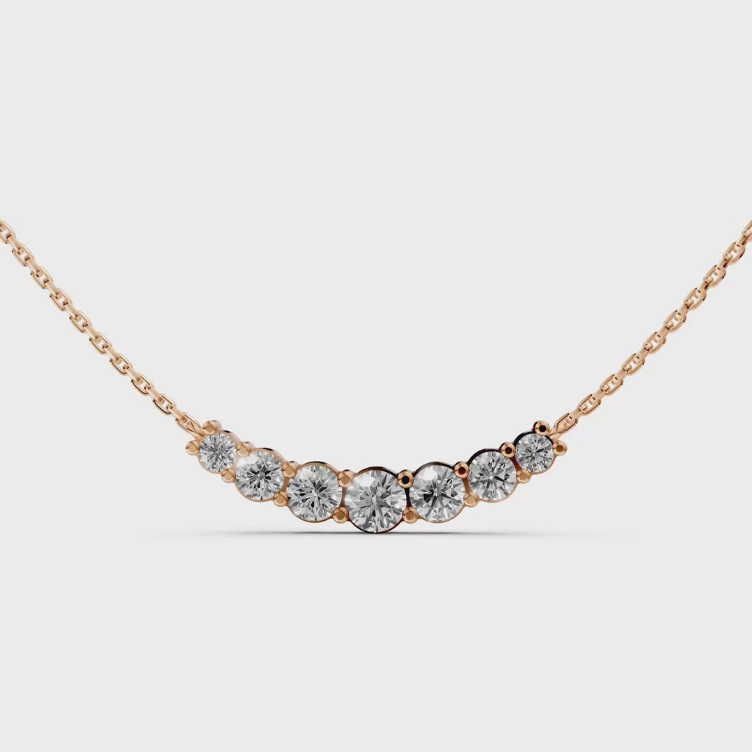 Diamond Bar Collier - 18K Goud